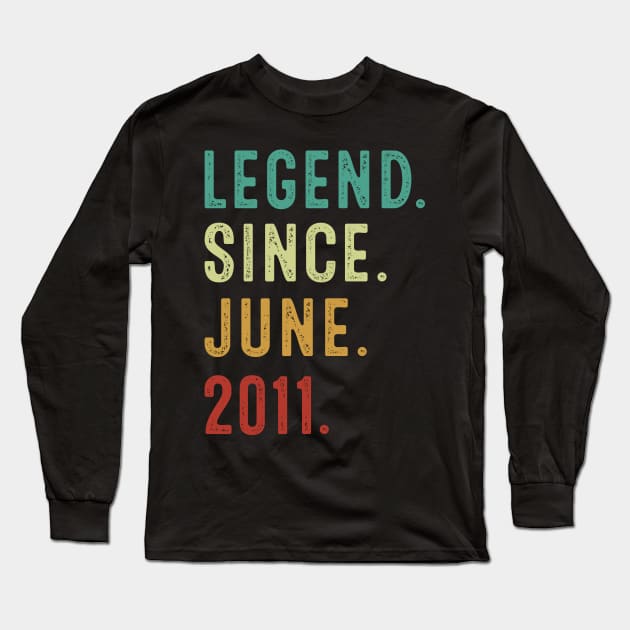 12 Years Old Legend Since June 2011 12th Birthday Long Sleeve T-Shirt by octopath traveler floating island